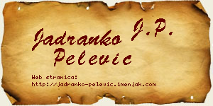 Jadranko Pelević vizit kartica